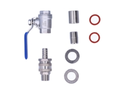 Kit De Válvula De Bola Bsp De 1/2 Pulgada Para Caldera De Elaboración Casera De Cerveza, De Acero Inoxidable Con Montaje En Mamparo.