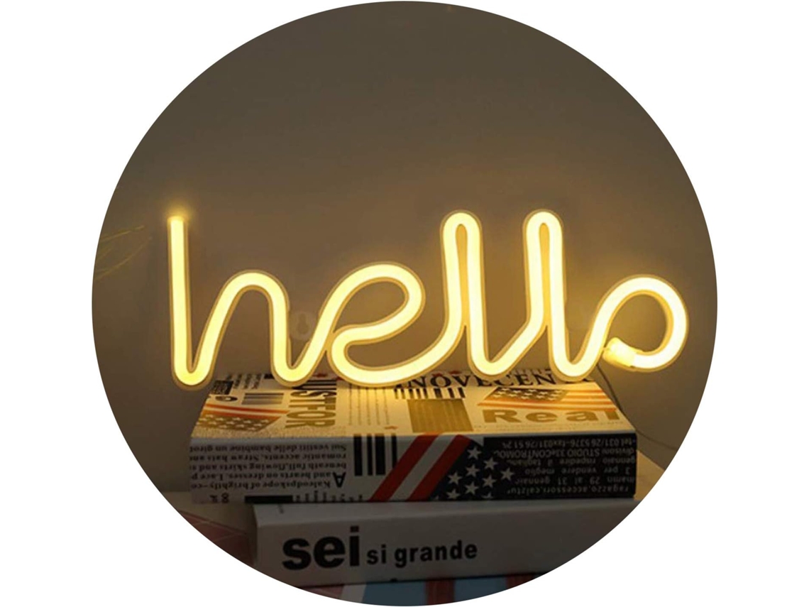 Luces de neón decorativas de diseño único, alimentadas por batería y USB, con un brillo blanco cálido que agrega un estilo sofisticado a cualquier espacio.