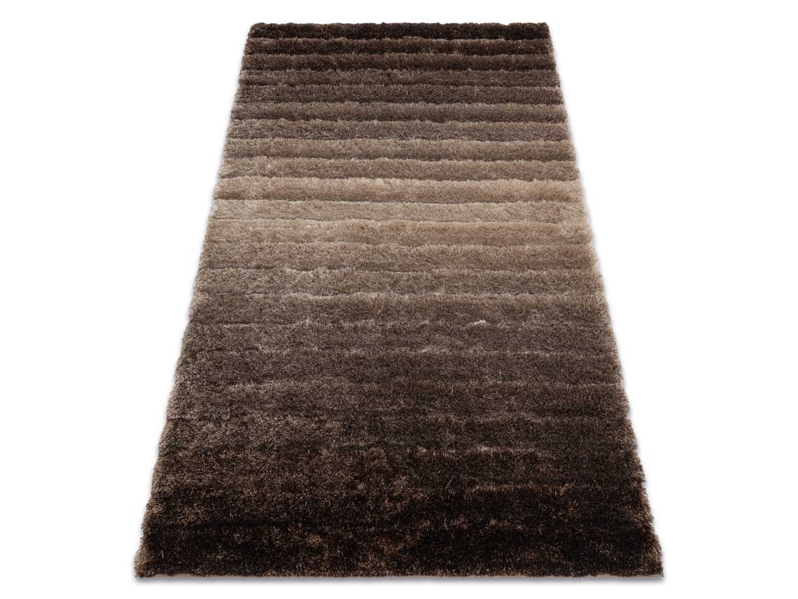 Alfombra Moderno Flim 007-B3 Lanudo, Rayas - Structural Marrón (120 x 160 cm)