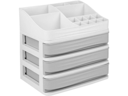 2026-organizador De Maquillaje Con Cajones, Estante De Plástico Para Baño, Porta Lápices Labiales (s-3, Gris)