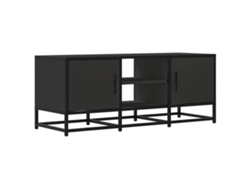 Maison Exclusive - Mueble De Tv Madera De Ingeniería Y Metal Negro 100x35x41 Cm