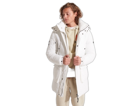 Abrigo SUPERDRY Poliéster Hombre (XL - Blanco)