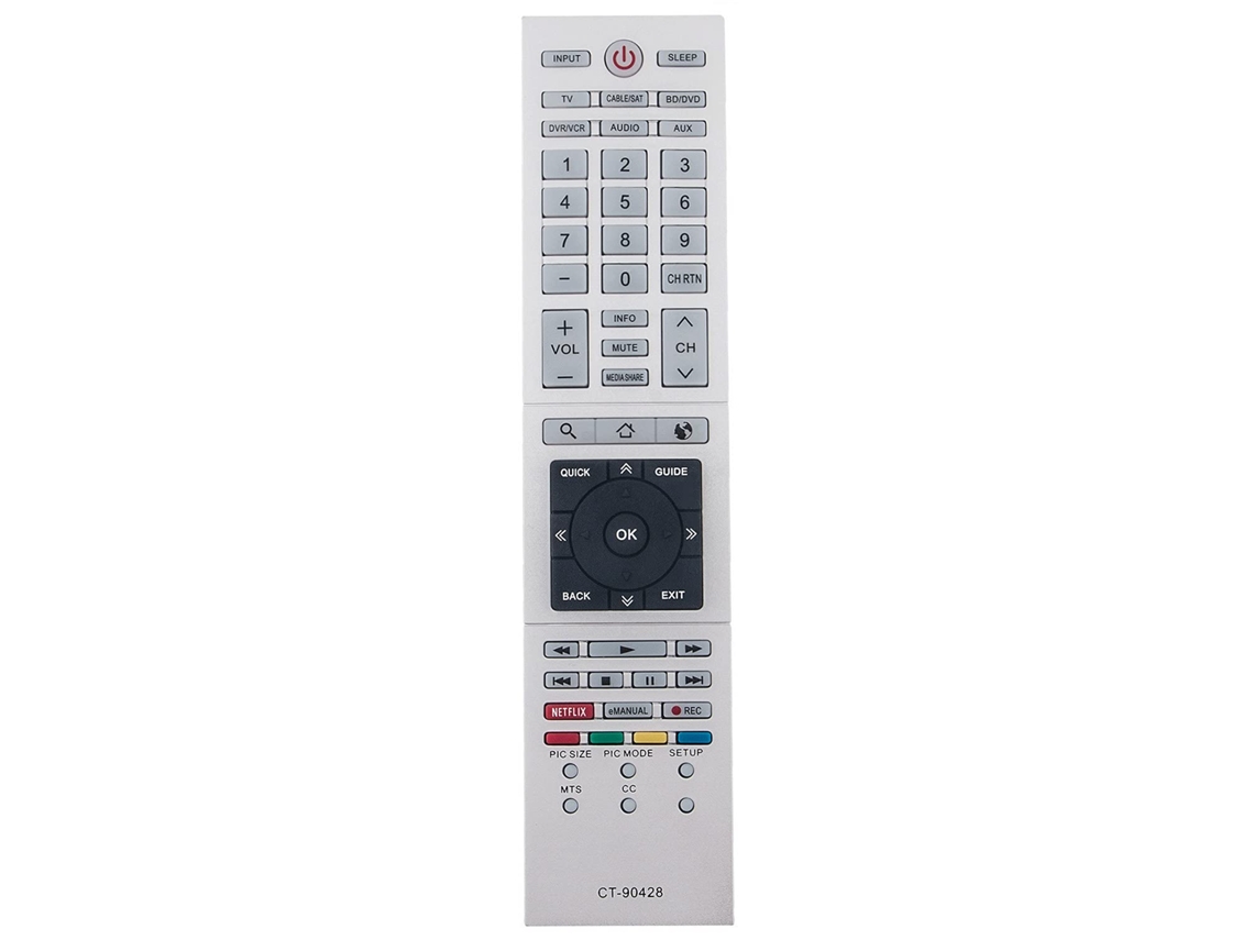 YUYSAN Control Remoto de TV Adecuado para el Control Remoto de TV Toshiba Ct-90428