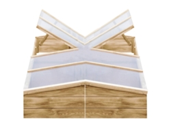 Conjunto 2 Vivero VIDAXL Verde Impregnated Pine Wood (200x50x35 cm)