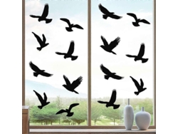 20 Pegatinas Ventana Grandes Forma Pájaro Anticolisión Alertar Colisiones Personas Pájaros