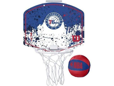 Canasta de Baloncesto WILSON Mini NBA Philadelphia 76ers Azul (Única)