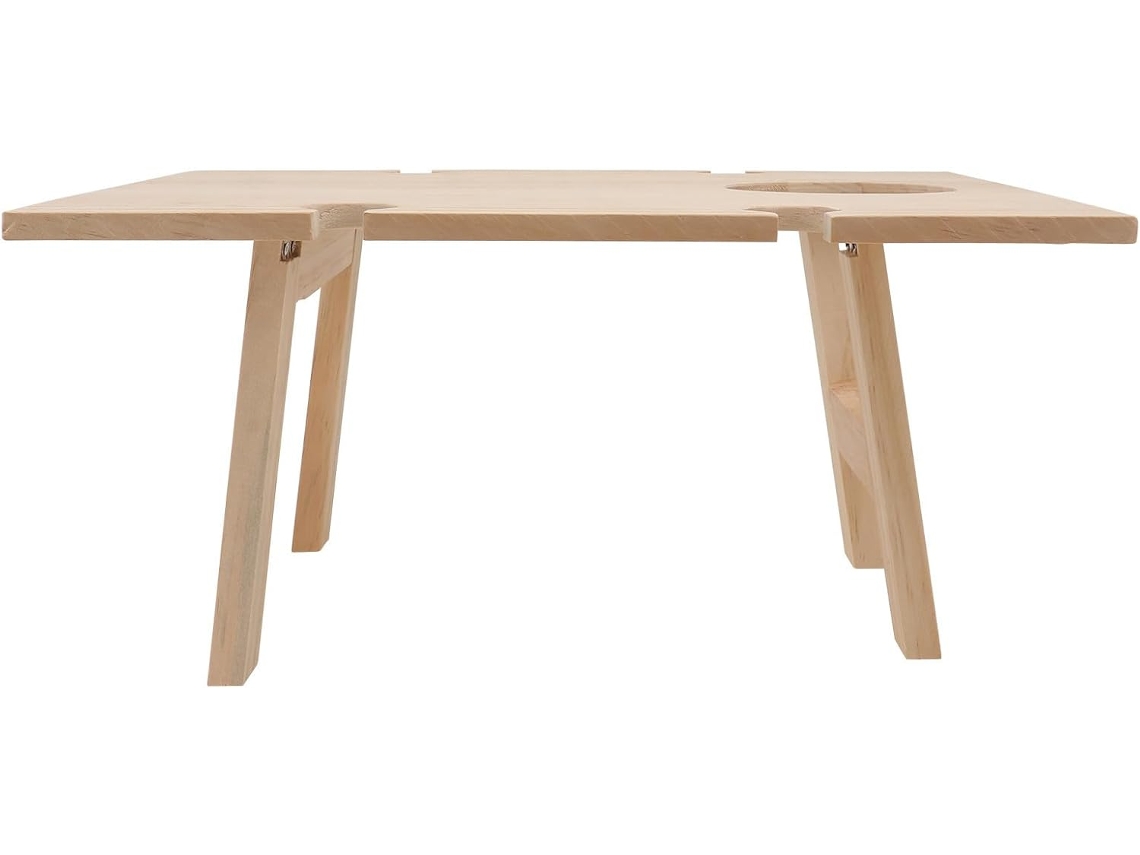 Mesa Plegable Cuadrada De Madera, Y Práctica, Para Exteriores, Como Mesa De Vino, Mesa De Picnic Para La Playa Y