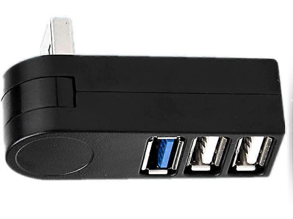 Divisor Usb Ultra Delgado Giratorio 270° Con 3 Puertos Para Macbook Notebook Pc Disco Duro Flash Drive