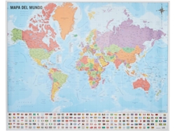 Mini póster con mapa del mundo de 4 x 5 cm