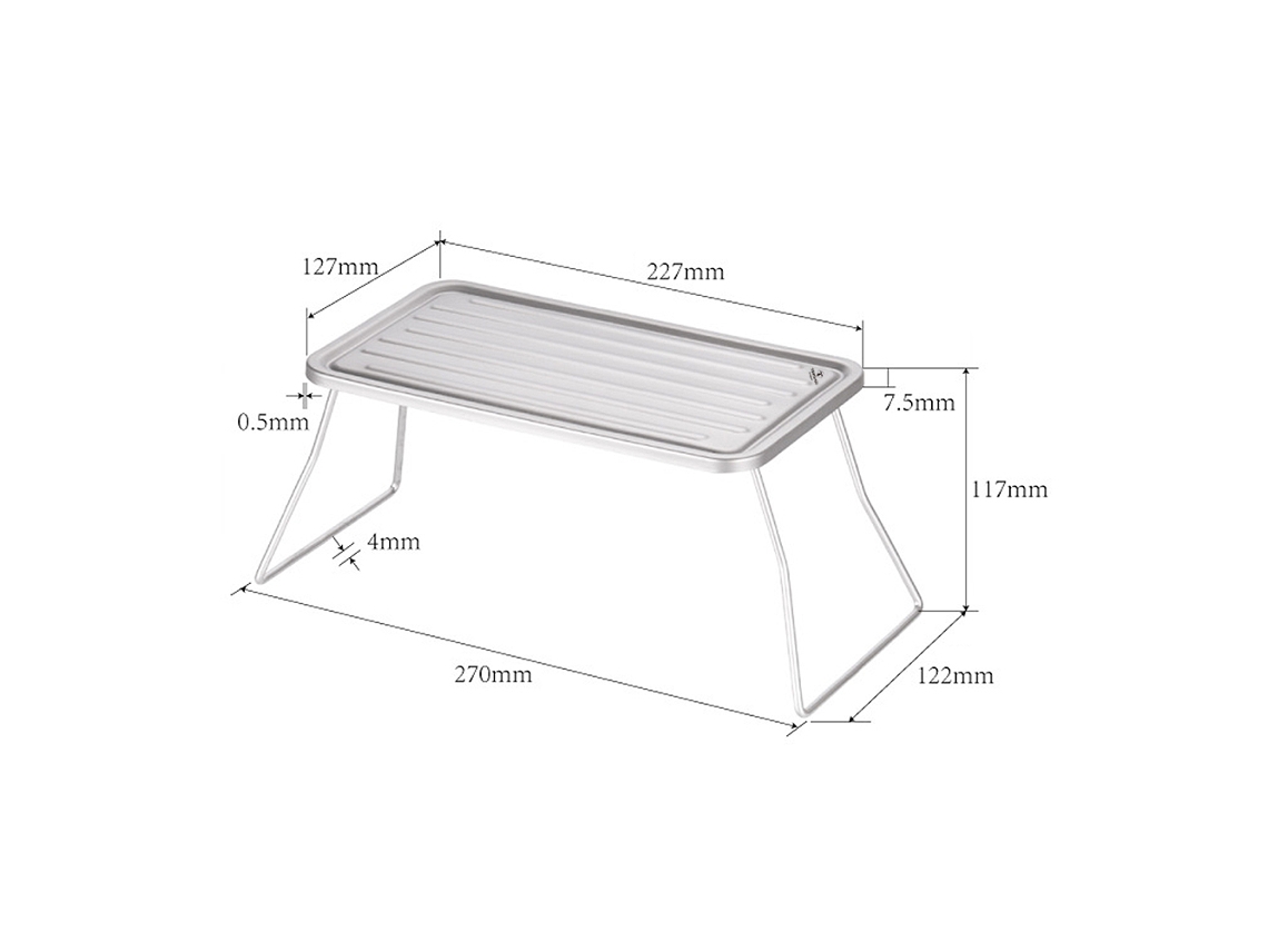 Parrilla Plegable Portátil De Titanio Tomshoo Para Camping, Senderismo, Picnic, Barbacoa De Mesa, Mini Y Ligera.