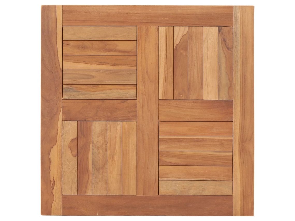 Tablero de mesa de 60 x 60 x 2,5 cm de madera maciza de teca DKD HOME DECOR