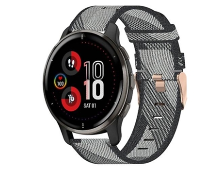 Correa para reloj Garmin Venu 2 Plus de nailon gris de 20 mm VENISYMLIS