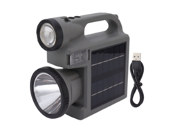 Linterna Solar Portátil Led Con Panel De Doble Cara Para Emergencias Al Aire Libre, Camping Y Caza.