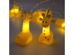 Guirnalda De Luces Led Con Forma De Jirafa Linjou, Funciona Con Pilas, 1,5 M, 10 Led