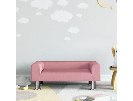 MAISON EXCLUSIVE - Sofá para niños de terciopelo rosa 70x45x26,5 cm