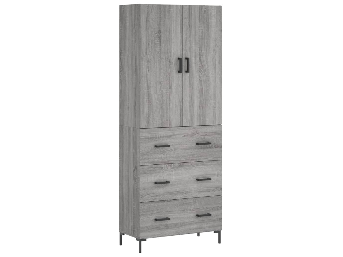 Mueble alto derivado de madera gris Sonoma MAISON EXCLUSIVE (69,5 x 34 x 180 cm)