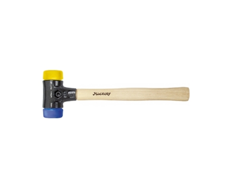 WIHA Martillo De Cara Blanda Safety De Dureza Media/Duro Con Mango De Madera Hickory, Cabezal Redondo (26656)
