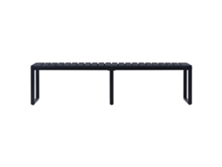 Banco De Jardín | Banco Exterior Tablero Ps Negro 180 Cm