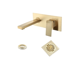 Conjunto Mural Para Lavabo 91221b De Latón Dore Brosse Collection Alphée Oro / Latón