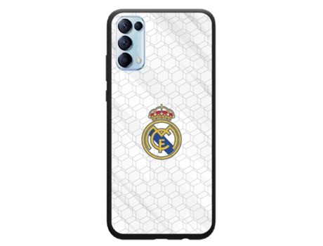 Funda Móvil Oficial Real Madrid para Oppo Reno 4 PHONECASES3D Piel Sintética Negro