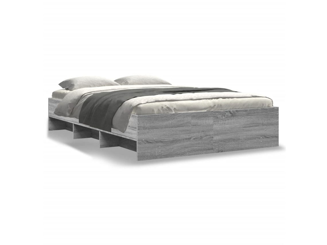 Maison Exclusive - Estructura De Cama Madera De Ingeniería Gris Sonoma 140x200 Cm