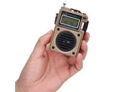 Mini radio portátil Hrd 701 marrón Hentenhome