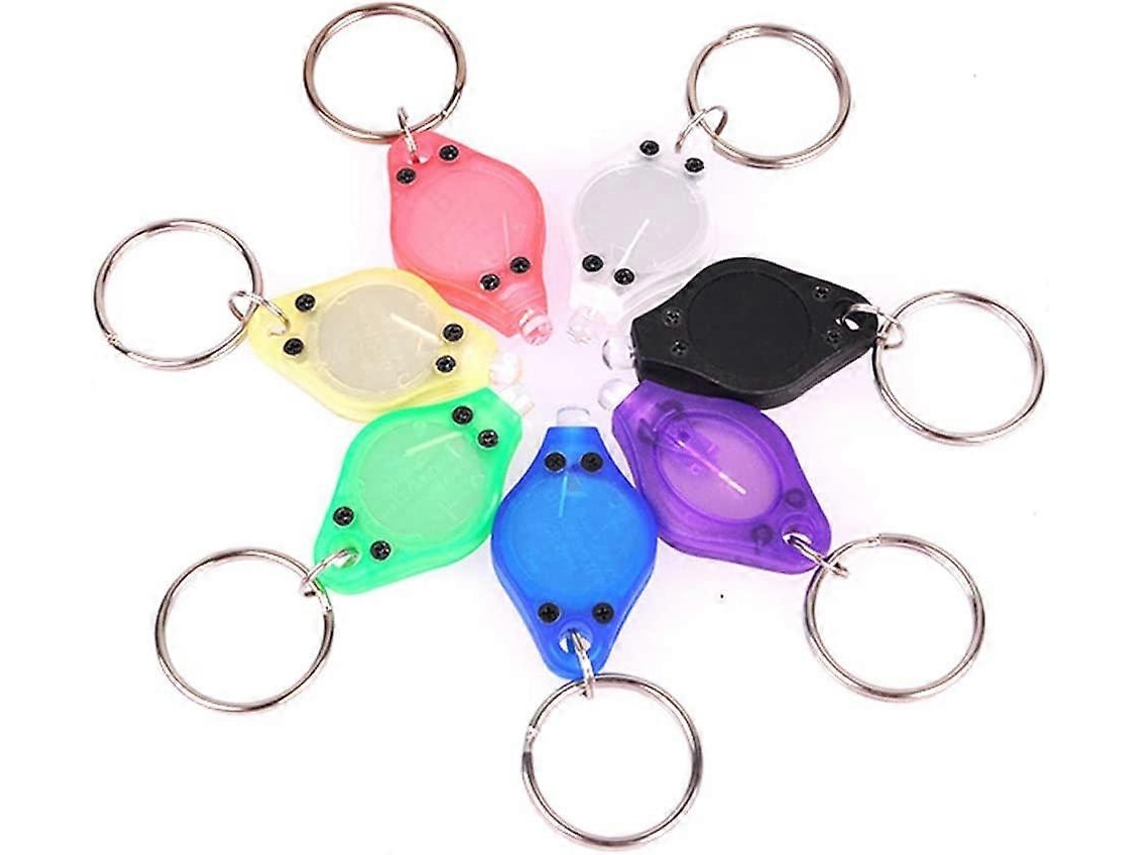 Omni-7 Mini Porte-clés Led Ultra Lumineux, Lampe De Poche, Lumière Blanche, Coques 7 Couleurs