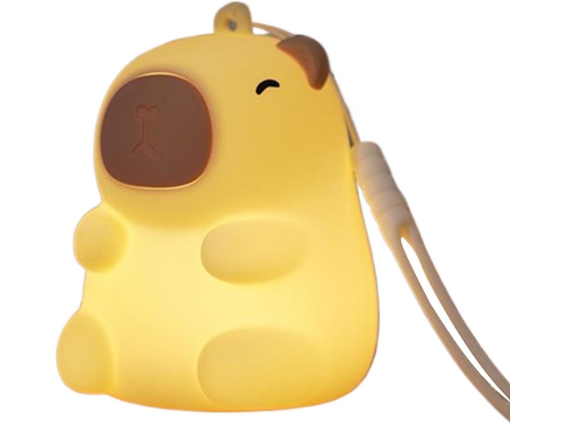 Lámpara De Bolso De Capibara - Decoración De Mochila - Luz De Noche Portátil Recargable Por Usb Para