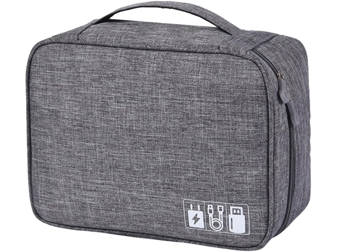 Bolsa organizadora impermeable Gokoco para cables y accesorios digitales, ideal para viajes y uso diario.