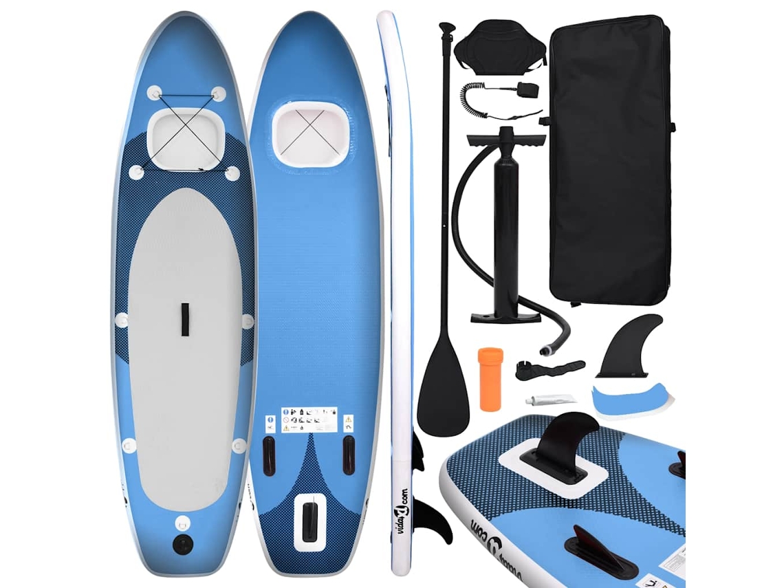 Tabla de paddle VIDAXL Azul PVC ( 300x76x10 cm)