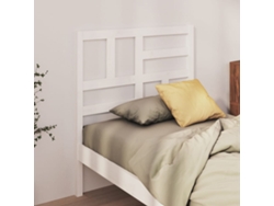 Cabecero De Cama Madera Maciza De Pino Blanco 81x4x104 Cm