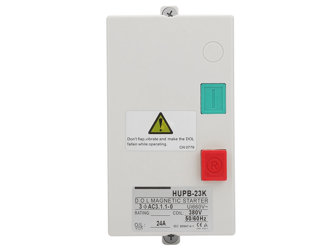 Arranque Directo Manual Irreversible Motor Estarter Magnético 380v 50/60hz 17-24a Hueb-23k Control Y Protección