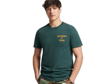 Camiseta para Hombre SUPERDRY (XS - Verde)