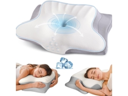 Almohada Para El Cuello Ergonómica Con Forma De Mariposa De Espuma Viscoelástica Transpirable Para Proteger El Cuello Y Dormir Cuich