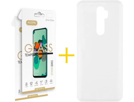 Kit Funda + 2 Protectores de Pantalla Xiaomi Redmi Note 8 Pro ACCETEL Liso 1 (Transparente)