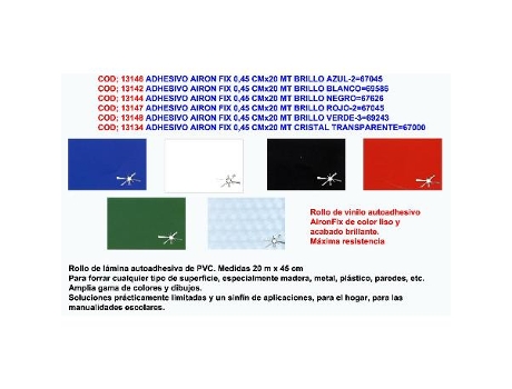 Adhesivo airon fix 0,45 cmx20 mt brillo azul-2 67045