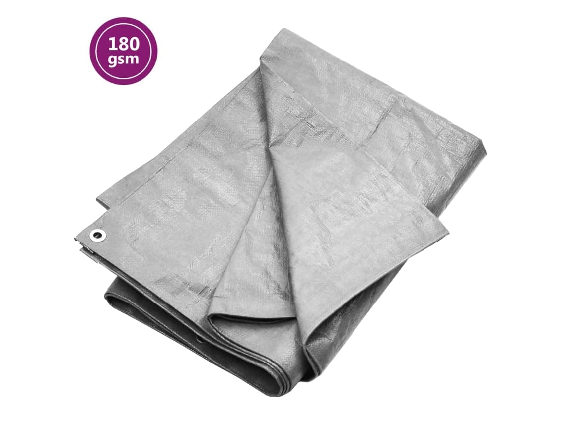 Lona VIDAXL Gris Polietileno (180g/m²4x5m)