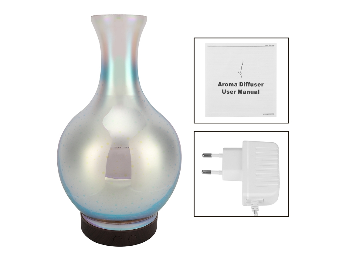 Difusor ultrasónico de aromaterapia de 100 ml, humidificador con luz LED nocturna, enchufe europeo, Aiailikill