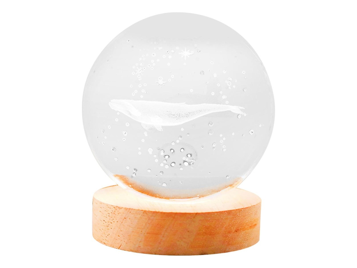 Luz nocturna creativa con bola de cristal y luz decorativa lowmoose