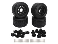 Neumáticos Para Coches De Control Remoto, 4 Unidades, 12 Mm Y 14 Mm, Adherencia Estable, Textura Irregular, Para Tamiya 1/10 Tipo A.
