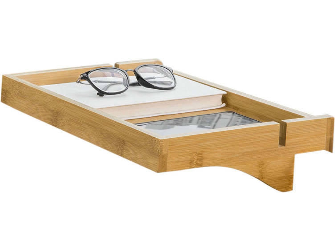Mesita de Noche SOBUY (Beige - Bambú - 36x9x25 cm)