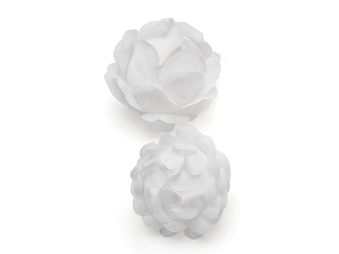 Bola Decorativa De Espuma Blanca Para Navidad, Ideal Para El Árbol De Navidad Y Fiestas.