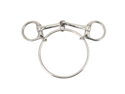 Boquilla De Acero Inoxidable Para Caballo De 5 Pulgadas Con Anilla Incluida Para Entrenamiento Al Aire Libre.