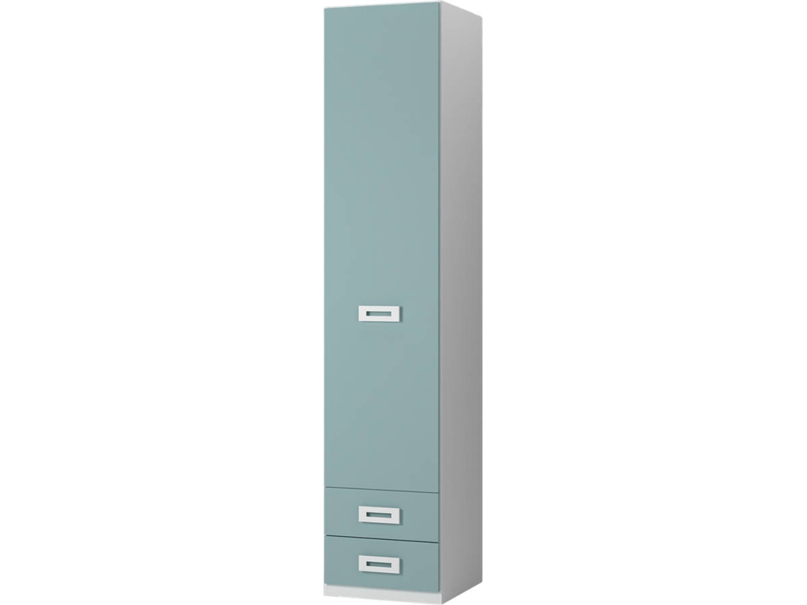 Armario MUEBLAM Nieve Aqua Blue Melamina (50x232x50 cm)
