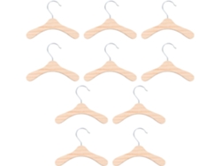 Juego De 10 Perchas De Madera Y Acero Inoxidable Para Ropa De Perro.