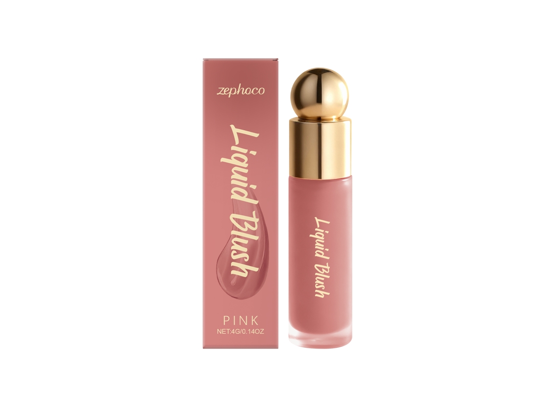 Barra de labios líquida rosa, hidratante y de larga duración para el rostro.