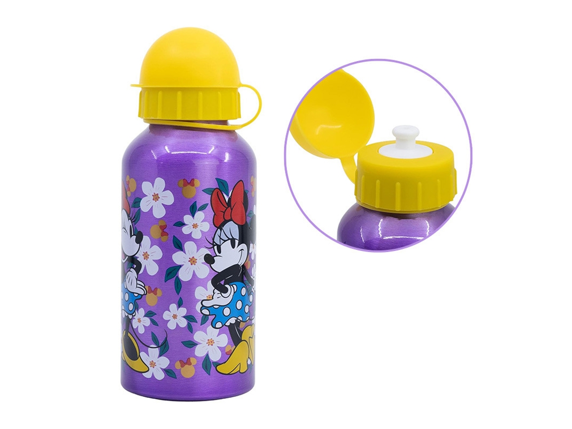 Botella Pequeña Aluminio 400 Ml Minnie Sunshine Mickey Y Minnie