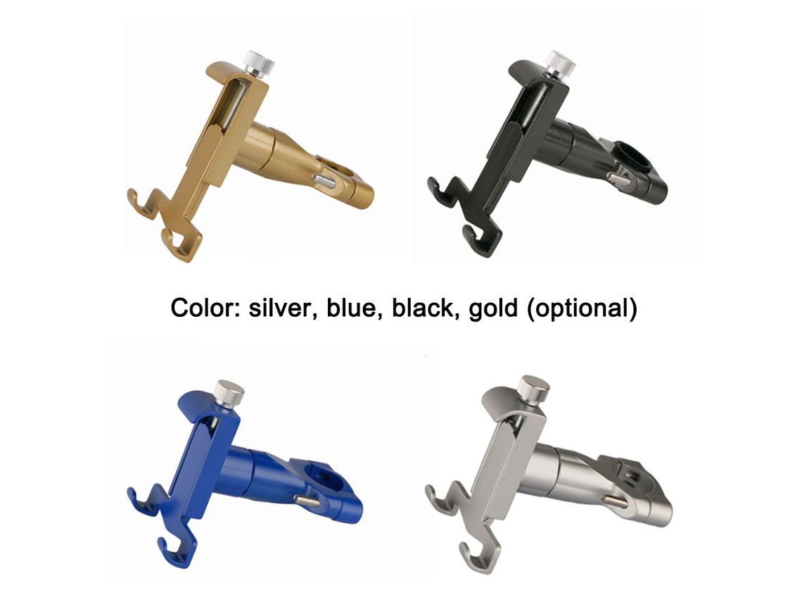 Soporte De Aluminio Para Teléfono Móvil De Bicicleta Con Ajuste De 360 Grados Para Manillares De 19 A 30 Mm.