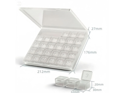 Organizador de pastillas CHRUI de 4 semanas con compartimentos grandes, libre de BPA (blanco)