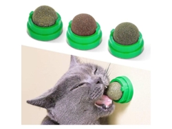 2026-6599-3 Pelotas De Catnip Comestibles Para Gatos, Juguetes Masticables Saludables, Limpieza Dental, Rotables Y Adhesivos